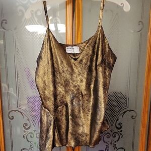 High Low Brushed Gold Tank Top Worn Once